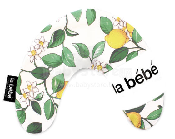 La Bebe™ Mimi Nursing Cotton Pillow Art.3328 Lemon Tree Travel pillow 19x46 cm