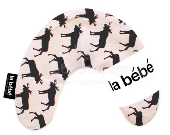 La Bebe™ Mimi Nursing Cotton Pillow Art.3323 põtradega must/valge reisipadi suurusega 19 x 46cm