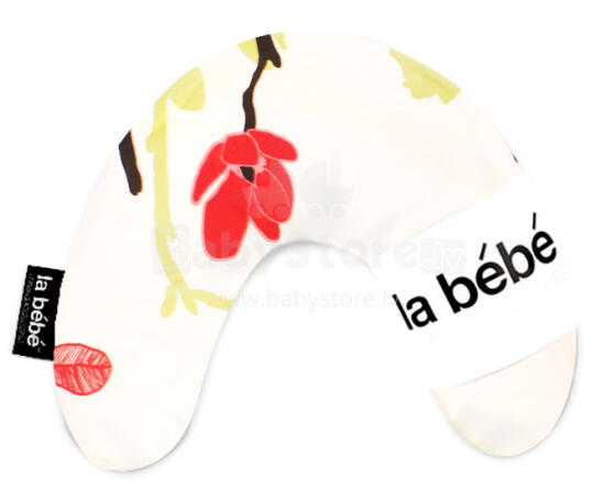 La Bebe™ Mimi Nursing Cotton Pillow Art.3322 Magnolia Flower Travel pillow, 19x46 cm