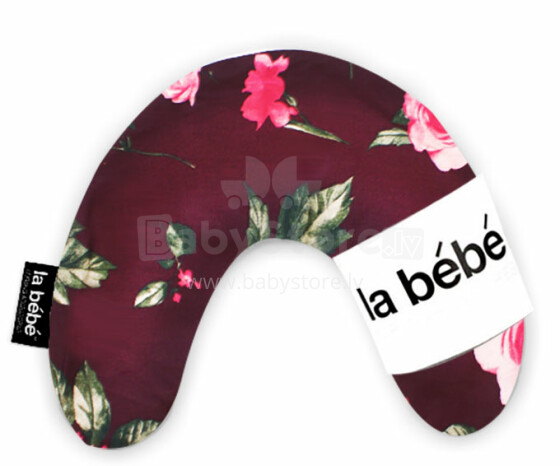 La Bebe™ Mimi imetav puuvillane padi Art.82178 Rose Saturated Purple Support hobuseraua padi 19x46cm reisimiseks