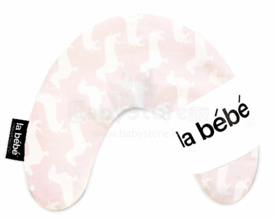 La Bebe™ Mimi Nursing Cotton Pillow Art.15817 Dog Pink/White Travel pillow size 19x46 cm