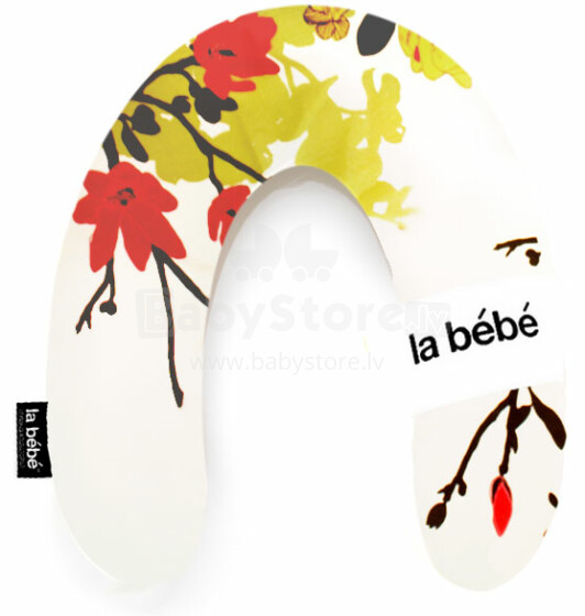 La Bebe™ Rich sünnituspadi Art.85472 Magnolia Flowers Horseshoe (hobuseraua) beebi toitmine, magamine, hobuseraua rasedatele 30x104 cm