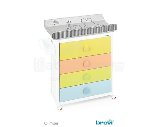 Brevi '16 Olimpia Multicolor Art. 572 Пеленальный комод с ванночкой