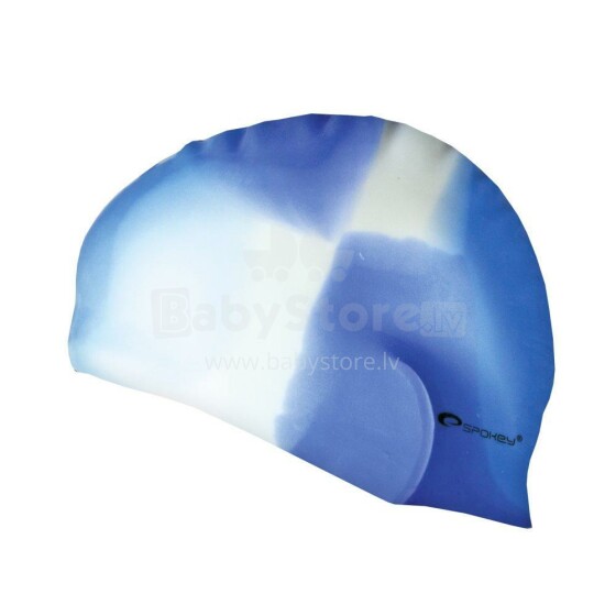 Spokey abstraktne kunst. 83946 Kvaliteetne silikoonist ujumismüts sinine