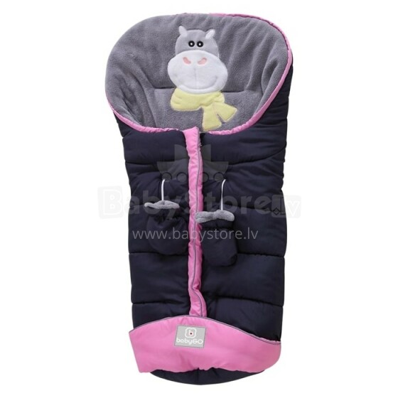 BabyGo Art.24878 Bear Blue/Pink&Grey Baby Sleeping Bag 
