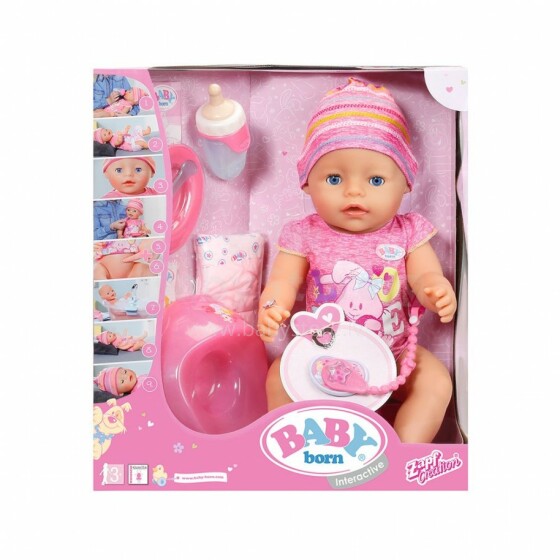 Baby Born Soft Touch Zapf Creation Art. 824368 Интерактивная кукла, 43см  (девочка)