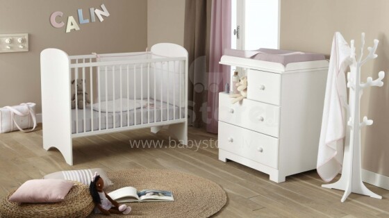 Doux Nid Ensemble Bali Sweety Blanc Art.5000413 Детский комплект мебели(комод+кровать+матрас)