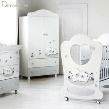 Baby Expert Sogno White/Grey Art.100336  Эксклюзивная детская кроватка