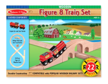 Melissa&Doug 8 Figure Train Set Art.10703  Puidust raudtee