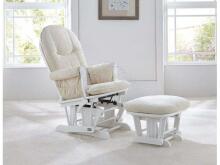 Bebe Basic Rocking Chair with Stool Art.103012 Brown  Kiiktool söötmiseks