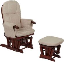 Bebe Basic Rocking Chair with Stool Art.103012 Brown  Kiiktool söötmiseks