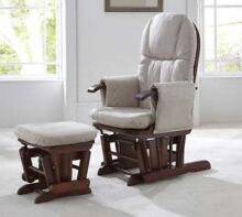 Bebe Basic Rocking Chair with Stool Art.103012 Brown  Kiiktool söötmiseks