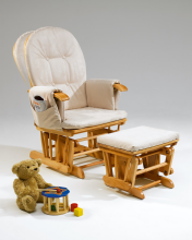 Bebe Basic Rocking Chair with Stool Art.103012 Brown  Kiiktool söötmiseks