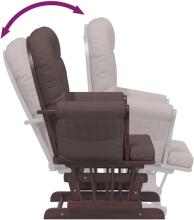 Bebe Basic Rocking Chair with Stool Art.103012 Brown  Kiiktool söötmiseks