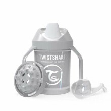 Twistshake Mini Cup Art.78272 Pastel Grey  Детский поильник с жёстким носиком с 4+ мес,230 мл