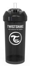 Twistshake Straw Cup Art.103069 Black Silikoonkõrrega beebitass vanuses 6+ kuud, 360 ml