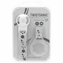Twistshake Pacifier Clip Art.103106 White  Держатель для пустышки