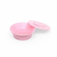 Twistshake Bowl Art.78149 Pastel Pink Учебная тарелочка с крыжкой