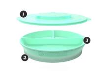 Twistshake Divided Plate Art.78170 Pastel Blue