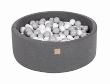 MeowBaby® Color Round Art.104181 Dark Grey Бассейн сенсорный сухой без шариков