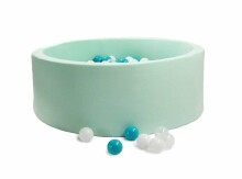 MeowBaby® Color Round Art.105094 Mint Cupcake  Бассейн сенсорный сухой с шариками(250шт.)