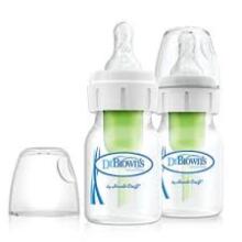 Dr. Brown’s Natural Flow® Options+™ PP Narrow Art.SB2200-P3 Enneaegsetele ja vastsündinutele mõeldud lutipudel nibuga, 60 ml,2psc