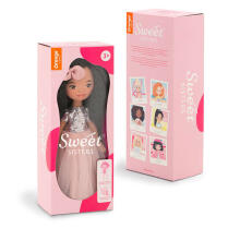 Orange Toys Sweet Sisters Tina in a Pink Dress with Sequins Art.SS05-05 Pehme mängunukk TINA roosas litritega kleidis (32 cm)