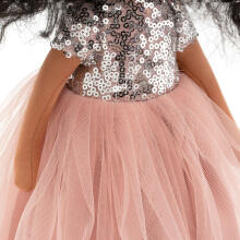 Orange Toys Sweet Sisters Tina in a Pink Dress with Sequins Art.SS05-05 Pehme mängunukk TINA roosas litritega kleidis (32 cm)