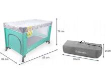 Bebe Basic Travel Cot Art.KX2973 Grey  Reisivoodi