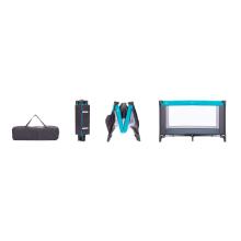 Fillikid Art.4055-07 Travel cot Basic Grey/Turquoise Reisivoodi, maneez