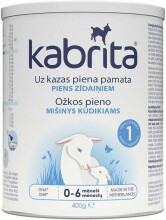 Kabrita Gold 1 Art.1004676  Адаптированая сухая молочная смесь на основе козьего молока(0-6 мес.), 400г