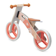 KinderKraft'21 Runner Natural Coral Art.KRRUNN00CRL0000  Jooksurattas puitraamiga