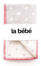 La Bebe™ Cosy Dots Natural Lambswool Baby blanket Grey Dots 100х70 cm