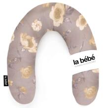 La Bebe™ Rich Cotton Nursing Maternity Pillow Memory Foam Art.113567 Rose Pastel Gray Imetamis, magamispadi