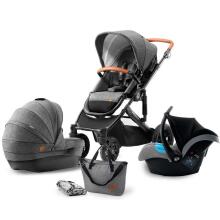 KinderKraft Prime Grey 3 in1 Art.KKWPRIMGRMB300 Universaalne jalutuskäru 3 ühes