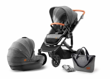 KinderKraft Prime Grey 2 in1 Art.KKWPRIMGRY0200 Universaalne jalutuskäru 2 ühes