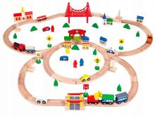 EcoToys Railway Set Art.HM014665  Puidust raudtee