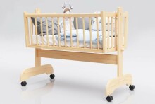 Baby Crib Club KR Art.117599  Деревянная детская колыбель 90x40см