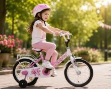 Esperia Kids Bike Junior Game Girl 14 Art.Art.9700 Laste jalgratas täispuhutavate rataste ja terasraamiga