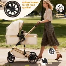 Kidsworld Bebby 3 in 1 Art.H-9 Brown Universaalne 3-ühes jalutuskäru