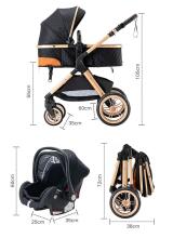 Kidsworld Stoller 3 in 1 Art.120859 Pink Universaalne 3-ühes jalutuskäru