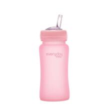 Everyday Baby  Glass Straw Bottle  Art.10384 Rose Pink