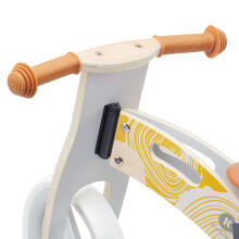 KinderKraft'21 Runner Natural Yellow Art.KRRUNN00YEL0000  Jooksurattas puitraamiga