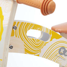 KinderKraft'21 Runner Natural Yellow Art.KRRUNN00YEL0000  Jooksurattas puitraamiga