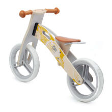 KinderKraft'21 Runner Natural Yellow Art.KRRUNN00YEL0000  Jooksurattas puitraamiga