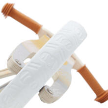 KinderKraft'21 Runner Natural Yellow Art.KRRUNN00YEL0000  Jooksurattas puitraamiga