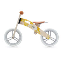 KinderKraft'21 Runner Natural Yellow Art.KRRUNN00YEL0000  Jooksurattas puitraamiga