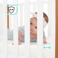 Kinder Kraft Koya Art.KFKOYA00WHT0000 White  võrevoodi 120x60cm