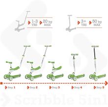 Mondo Scribble 5 in 1 Scooter Art.28575 Pink