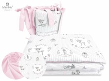 MIMINU Deer Pink gultas veļas komplekts 2 daļas Pink, 135x100cm, 40x60cm